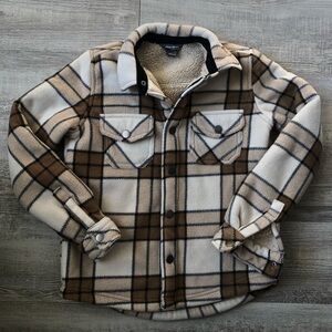 Eddie Bauer Plaid Sherpa-Lined Jacket